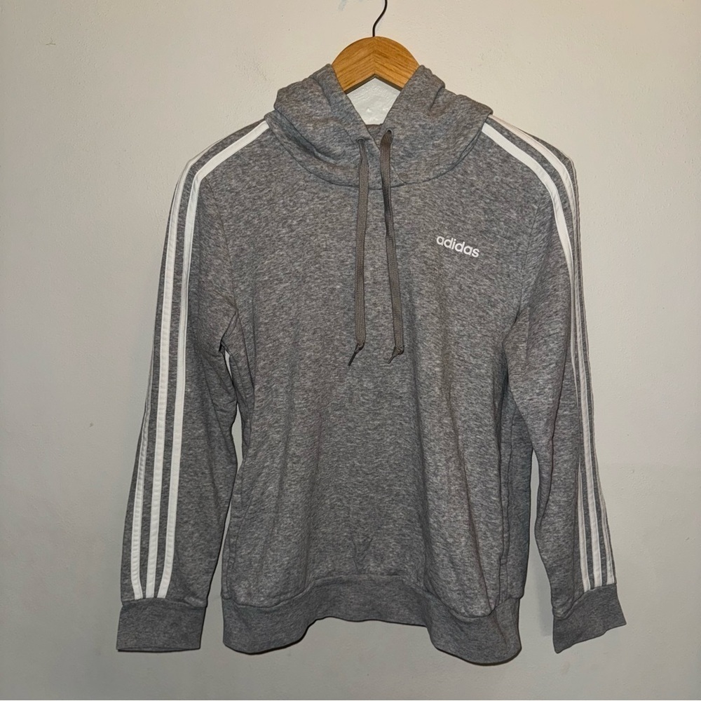 Adidas Gray Hoodie Sweatshirt Women’s Size Medium